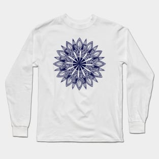 Mandala (blue) Long Sleeve T-Shirt